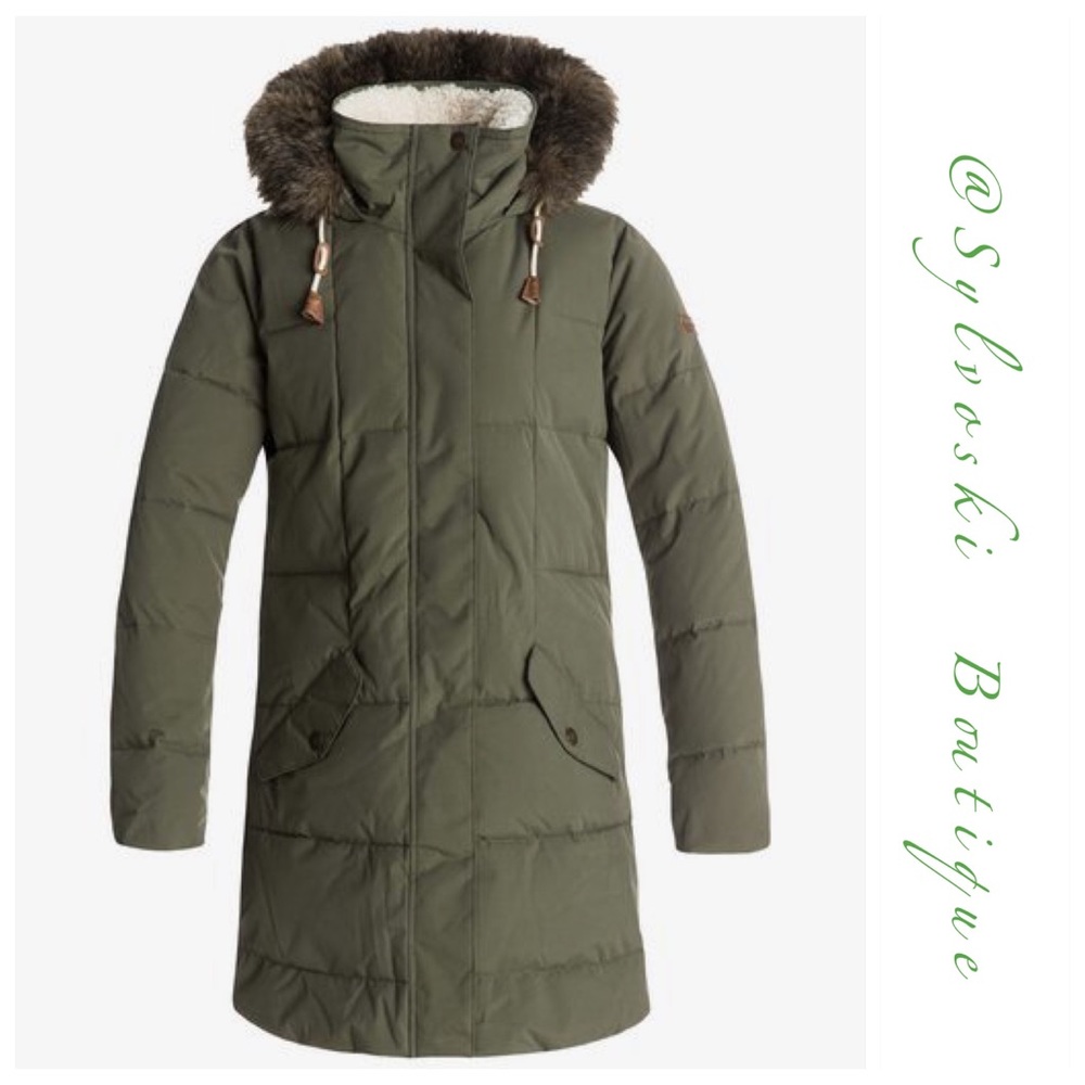 🔥Roxy 5K - Waterproof Longline Hooded Jacket NWT - Picture 10 of 15